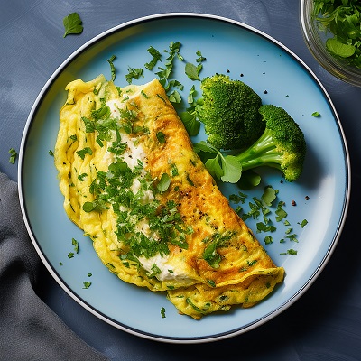 Low Carb Spinach and Cheese Omelet