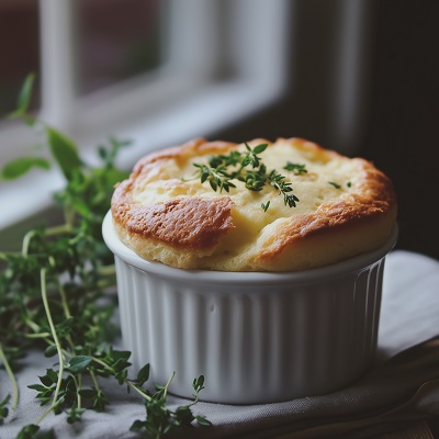 Mushroom and Goat Cheese Soufflé Low Carb Breakfast Recipe
